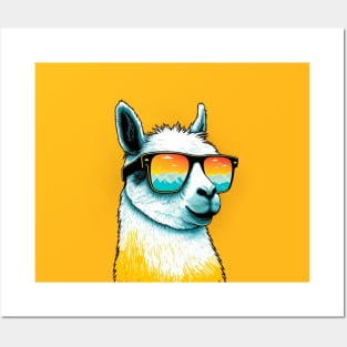 Retro Llama Posters and Art